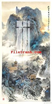 File tranh File gốc in tranh nền tường tổng hợp K63315 (bản gốc) in lụa 5D