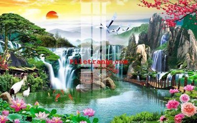 File PSD File gốc in tranh nền tường tổng hợp K63766 (gốc) cho in quảng cáo