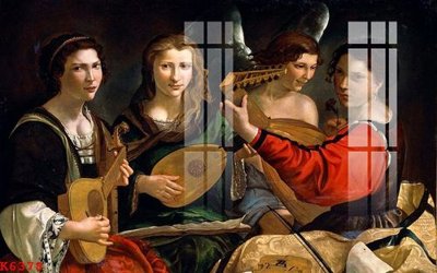 File tranh PSD File gốc in tranh tổng hợp K6378 chất lượng cao