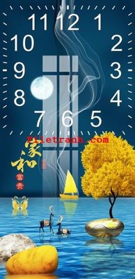 File gốc File gốc in tranh nền tường tổng hợp K65169 (in lụa) tranh mã đáo