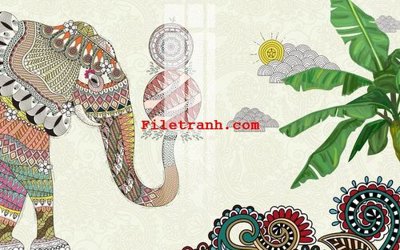 File tranh File gốc in tranh nền tường tổng hợp K65178 (bản gốc) in canvas