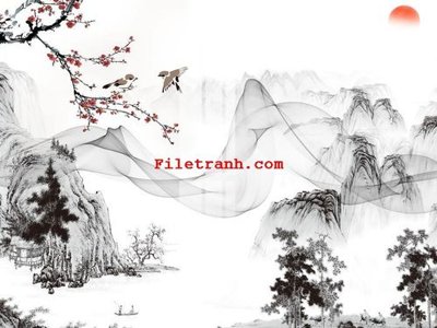 File in trần File gốc in tranh nền tường tổng hợp K65231 (file gốc) phong thủy