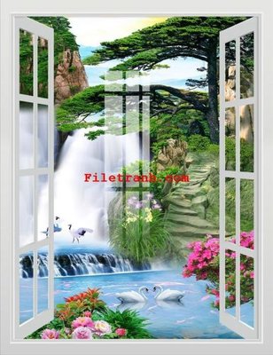 File tranh gốc File gốc in tranh nền tường tổng hợp K65461 (bản quyền) độc đáo