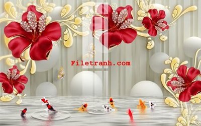 File gốc File gốc in tranh nền tường tổng hợp K65497 (in lụa) trang trí tường