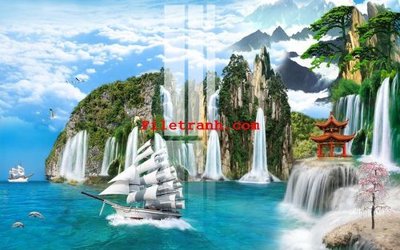 File tranh File gốc in tranh nền tường tổng hợp K65522 (bản gốc) in lụa dán tường