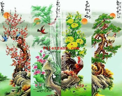 File tranh File gốc in tranh nền tường tổng hợp K65577 (bản gốc) in lụa 3D