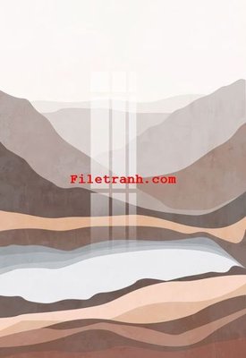 File gốc File gốc in tranh nền tường tổng hợp K65662 (in lụa) tranh mã đáo