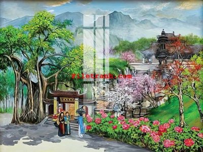 Hình ảnh file gốc in lụa File gốc in tranh nền tường tổng hợp K65972