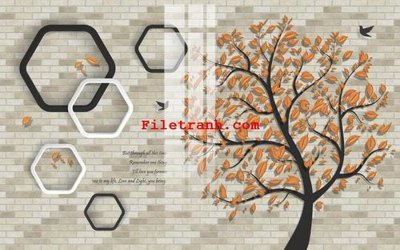 File PSD in ấn File gốc in tranh nền tường tổng hợp K66281 (chất lượng cao)