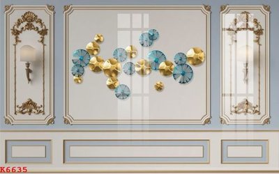 Download file gốc File gốc in tranh tổng hợp K6635 (in lụa) tranh 3D