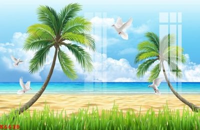 File in trần File gốc in tranh tổng hợp K6638 (bản gốc) đại dương