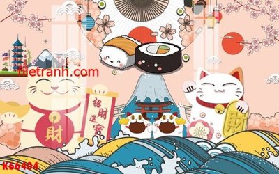 Tải file File gốc in tranh nền tường tổng hợp K66404 (gốc) in tranh tráng gương