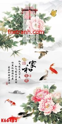 File gốc File gốc in tranh nền tường tổng hợp K66463 (in lụa) cao cấp