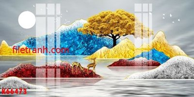 Download file gốc File gốc in tranh nền tường tổng hợp K66473 (in lụa) cao cấp