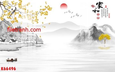 File gốc File gốc in tranh nền tường tổng hợp K66496 (in tráng gương) nghệ thuật