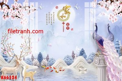 Download file ảnh gốc File gốc in tranh nền tường tổng hợp K66524 để in ấn