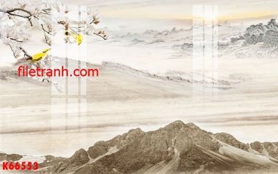 File gốc File gốc in tranh nền tường tổng hợp K66553 (in lụa) cao cấp