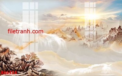 Download file gốc File gốc in tranh nền tường tổng hợp K66554 (in mica) 3D