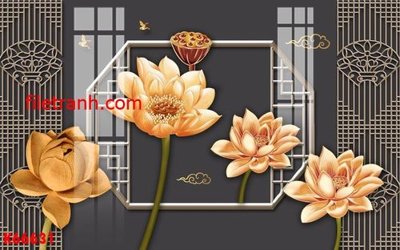 File gốc in mica File gốc in tranh nền tường tổng hợp K66631 chất lượng