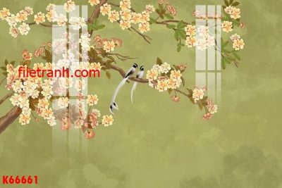 File tranh File gốc in tranh nền tường tổng hợp K66661 (bản gốc) in lụa 5D