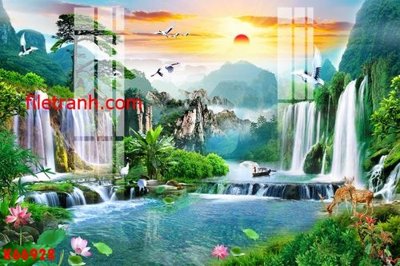 Download file ảnh gốc File gốc in tranh nền tường tổng hợp K66928 để in ấn