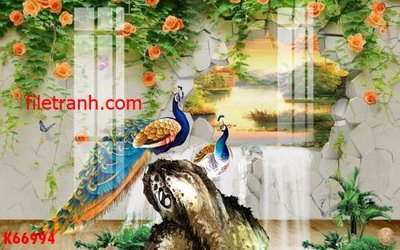 File gốc File gốc in tranh nền tường tổng hợp K66994 (AI/EPS) cho in ấn