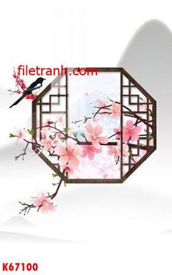File tranh trang trí File gốc in tranh nền tường tổng hợp K67100 (file gốc)