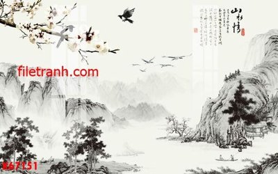 Tải file File gốc in tranh nền tường tổng hợp K67151 (gốc) chủ đề phong thủy