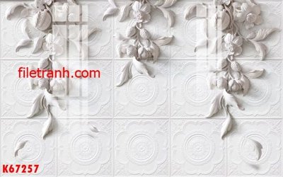 File tranh File gốc in tranh nền tường tổng hợp K67257 (bản gốc) in lụa 5D