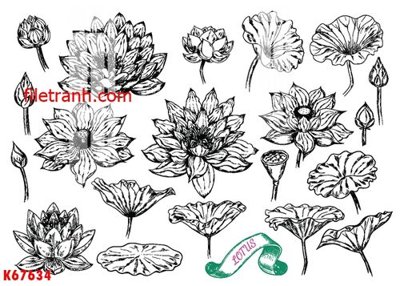 File in trần File gốc in tranh nền tường tổng hợp K67634 (file gốc) phong thủy