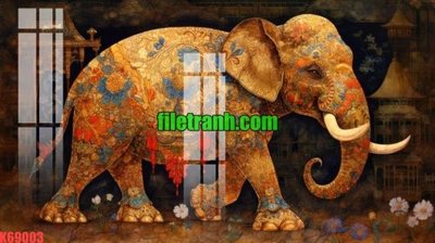 File gốc File gốc in tranh nền tường tổng hợp K69003 (in lụa) chi tiết cao