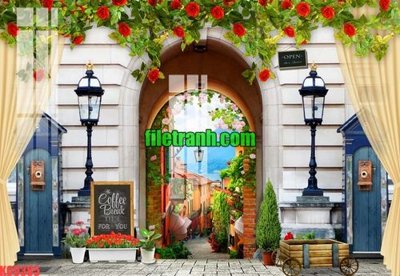 File in trần File gốc in tranh nền tường tổng hợp K69385 (bản gốc) 5D