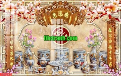 Download file gốc File gốc in tranh nền tường tổng hợp K69454 (in mica) trong suốt