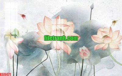 Ảnh gốc File gốc in tranh nền tường tổng hợp K69471 (nét căng) in mica