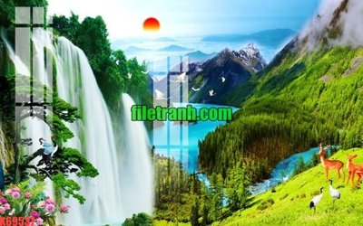 Tải file tranh File gốc in tranh nền tường tổng hợp K69537 (gốc) tại Filetranh.com