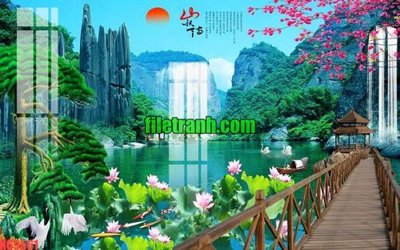 File tranh PSD File gốc in tranh nền tường tổng hợp K69561 chất lượng cao