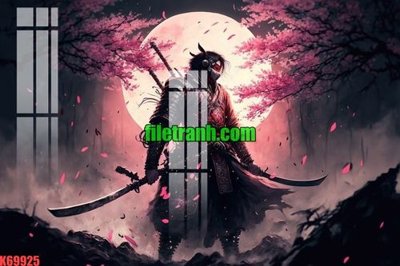 File gốc File gốc in tranh nền tường tổng hợp K69925 (in lụa) tranh mã đáo