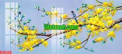 File gốc File gốc in tranh nền tường tổng hợp K70306 (in lụa) tranh thuận buồm