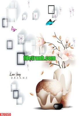 File ảnh gốc File gốc in tranh nền tường tổng hợp K70650 (chuyên in mica)