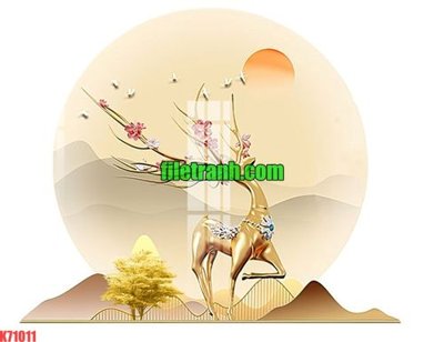 File tranh File gốc in tranh nền tường tổng hợp K71011 (gốc) chủ đề trừu tượng