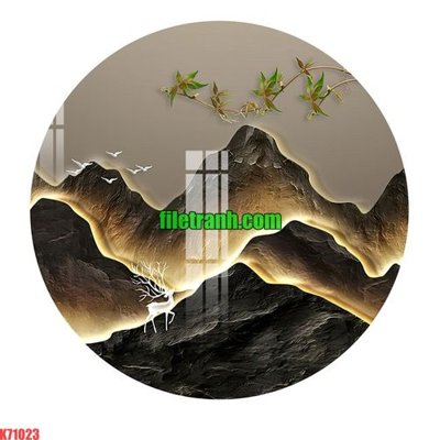 Download file gốc File gốc in tranh nền tường tổng hợp K71023 (in mica) trang trí