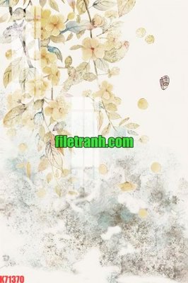 File tranh File gốc in tranh nền tường tổng hợp K71370 (bản gốc) in lụa dán tường