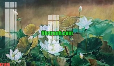 File tranh PSD File gốc in tranh nền tường tổng hợp K71876 chất lượng cao