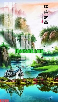 File gốc File gốc in tranh nền tường tổng hợp K72001 (in lụa) họa tiết 3D