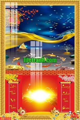 File gốc File gốc in tranh nền tường tổng hợp K72008 (in mica) làm quà tặng