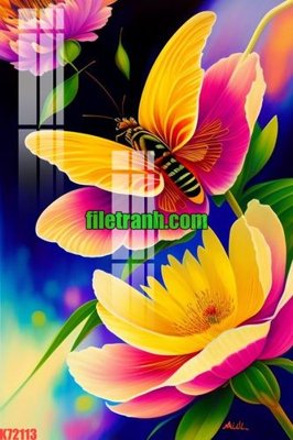 File gốc File gốc in tranh nền tường tổng hợp K72113 (in lụa) chi tiết cao