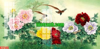File tranh File gốc in tranh nền tường tổng hợp K72145 (file gốc) chủ đề phong thủy