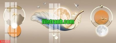 File gốc File gốc in tranh nền tường tổng hợp K72251 (in tráng gương) sang trọng