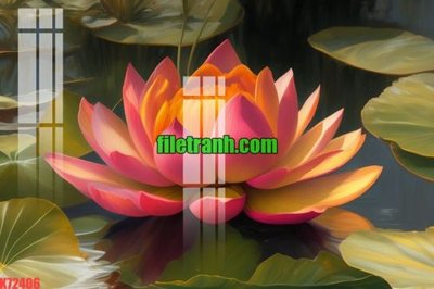 File gốc File gốc in tranh nền tường tổng hợp K72406 (in tráng gương) ốp tường