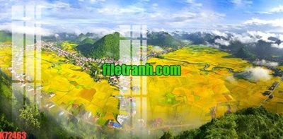 File gốc File gốc in tranh nền tường tổng hợp K72463 (in tráng gương) ốp tường